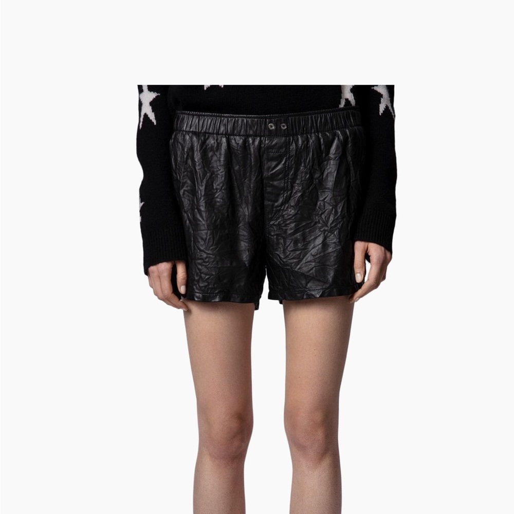Zadig & Voltaire crinkle leather shorts - NEW WITH TAGS